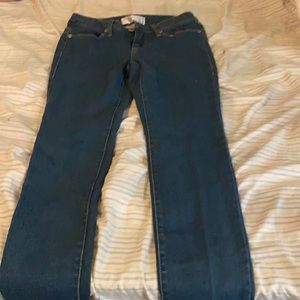 This dark navy blue jeans.